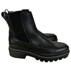 Bernardo Dove Calfskin Chelsea Boots Black Leather Women's Sz 7M New Without Box